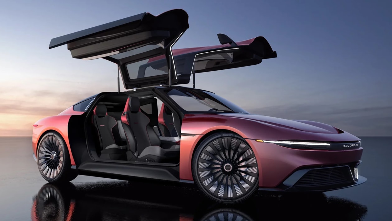Delorean Aピラー左右 デロリアン DeLorean Alpha5: an all-new electric sports car with gullwing